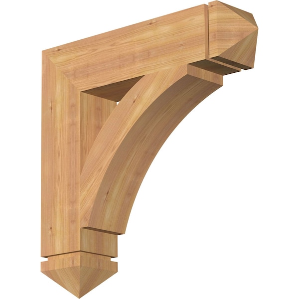 Ekena Millwork Thorton Arts & Crafts Smooth Bracket, Western Red Cedar, 5 1/2"W x 26"D x 26"H BKT06X26X26THR03SWR - main
